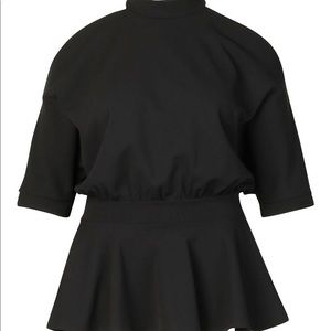 Plus Batwing Sleeve Peplum Top